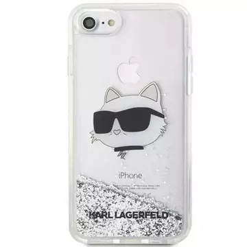 Etui ochronne na telefon Karl Lagerfeld KLHCI8LNCHCS do Apple iPhone 7/8/ SE 2020/2022 srebrny/silver hardcase Glitter Choupette Head