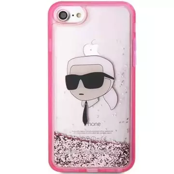 Etui ochronne na telefon Karl Lagerfeld KLHCI8LNKHCP do Apple iPhone 7/8/ SE 2020/2022 różowy/pink hardcase Glitter Karl Head