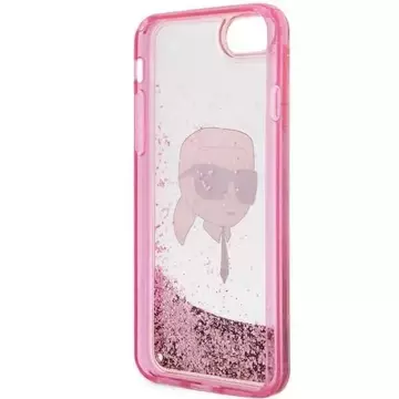 Etui ochronne na telefon Karl Lagerfeld KLHCI8LNKHCP do Apple iPhone 7/8/ SE 2020/2022 różowy/pink hardcase Glitter Karl Head