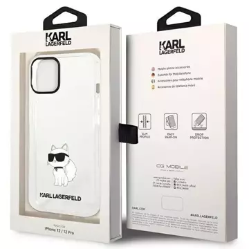 Etui ochronne na telefon Karl Lagerfeld KLHCP12MHNCHTCT do Apple iPhone 12 /12 Pro 6,1" transparent hardcase Ikonik Choupette