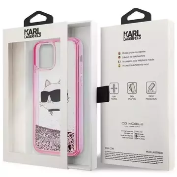Etui ochronne na telefon Karl Lagerfeld KLHCP12MLNCHCP do Apple iPhone 12 /12 Pro 6,1" różowy/pink hardcase Glitter Choupette Head