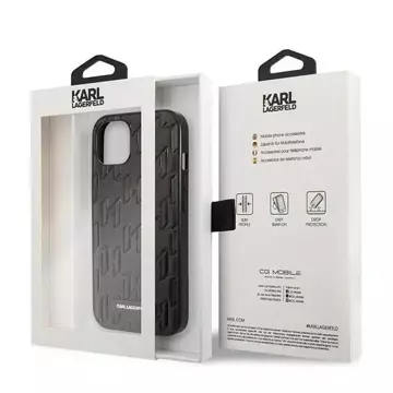 Etui ochronne na telefon Karl Lagerfeld KLHCP13SMNMP1K do Apple iPhone 13 Mini 5,4" hardcase czarny/black Monogram Plaque