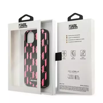 Etui ochronne na telefon Karl Lagerfeld KLHCP13SMNMP1P do Apple iPhone 13 Mini 5,4" hardcase różowy/pink Monogram Plaque