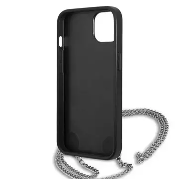 Etui ochronne na telefon Karl Lagerfeld KLHCP13SPMK do Apple iPhone 13 Mini 5,4" hardcase czarny/black Leather Textured and Chain