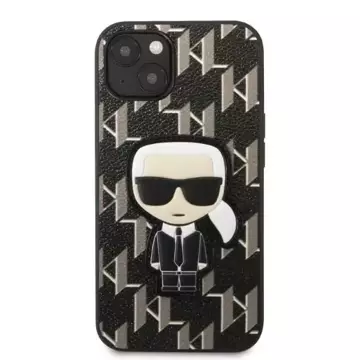 Etui ochronne na telefon Karl Lagerfeld KLHCP13SPMNIKBK do Apple iPhone 13 Mini 5,4" hardcase czarny/black Monogram Ikonik Patch