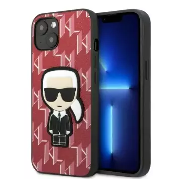 Etui ochronne na telefon Karl Lagerfeld KLHCP13SPMNIKPI do Apple iPhone 13 Mini 5,4" hardcase czerwony/red Monogram Ikonik Patch