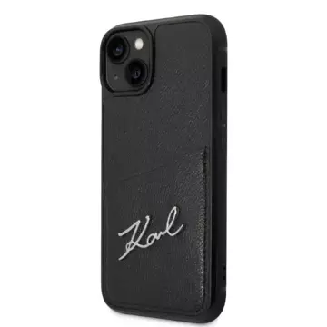 Etui ochronne na telefon Karl Lagerfeld KLHCP14MCSSK do Apple iPhone 14 Plus 6,7" hardcase czarny/black Signature Logo Cardslot