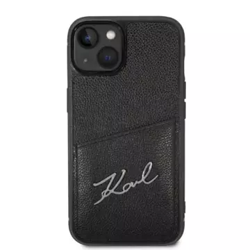 Etui ochronne na telefon Karl Lagerfeld KLHCP14MCSSK do Apple iPhone 14 Plus 6,7" hardcase czarny/black Signature Logo Cardslot