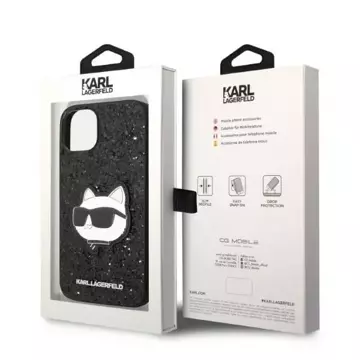 Etui ochronne na telefon Karl Lagerfeld KLHCP14MG2CPK do Apple iPhone 14 Plus 6,7" czarny/black hardcase Glitter Choupette Patch