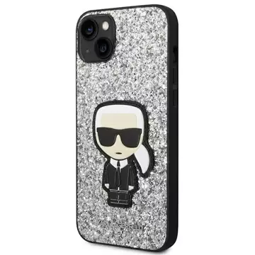 Etui ochronne na telefon Karl Lagerfeld KLHCP14MGFKPG do Apple iPhone 14 Plus 6,7" hardcase srebrny/silver Glitter Flakes Ikonik