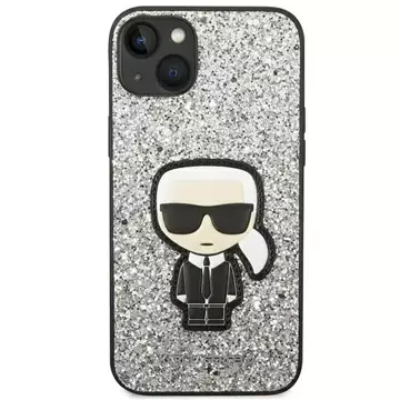 Etui ochronne na telefon Karl Lagerfeld KLHCP14MGFKPG do Apple iPhone 14 Plus 6,7" hardcase srebrny/silver Glitter Flakes Ikonik