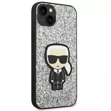 Etui ochronne na telefon Karl Lagerfeld KLHCP14MGFKPG do Apple iPhone 14 Plus 6,7" hardcase srebrny/silver Glitter Flakes Ikonik