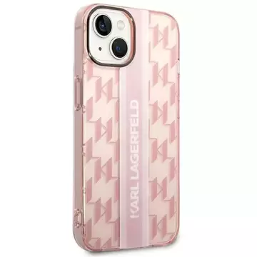 Etui ochronne na telefon Karl Lagerfeld KLHCP14MHKLSPCP do Apple iPhone 14 Plus 6,7" hardcase różowy/pink Mono Vertical Stripe