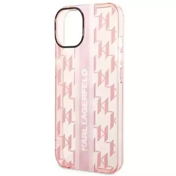 Etui ochronne na telefon Karl Lagerfeld KLHCP14MHKLSPCP do Apple iPhone 14 Plus 6,7" hardcase różowy/pink Mono Vertical Stripe