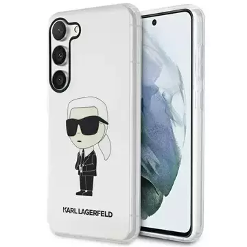 Etui ochronne na telefon Karl Lagerfeld KLHCS23SHNIKTCT do Samsung Galaxy S23 S911 transparent hardcase Ikonik Karl Lagerfeld