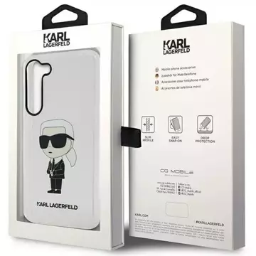 Etui ochronne na telefon Karl Lagerfeld KLHCS23SHNIKTCT do Samsung Galaxy S23 S911 transparent hardcase Ikonik Karl Lagerfeld