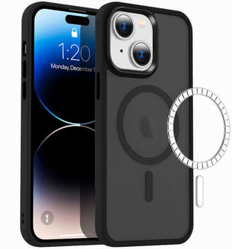 Etui ochronne na telefon MagMat Case do MagSafe do Apple iPhone 13 Mini Matte Black + Szkło