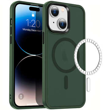 Etui ochronne na telefon MagMat Case do MagSafe do Apple iPhone 13 Mini Matte Green + Szkło