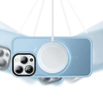 Etui ochronne na telefon MagMat Case do MagSafe do Apple iPhone 13 Pro Max Matte Sierra Blue + Ładowarka indukcyjna + Szkło