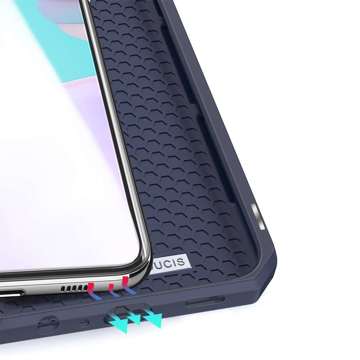 Etui ochronne z klapką Dux Ducis Skin X skórzane do Galaxy A52/ A52s 4G/5G Granatowe