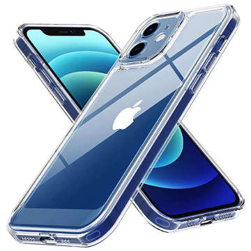 Etui pancerne obudowa Alogy Hybrid Case z osłoną na aparat do Apple iPhone 12 Przezroczyste + Szkło