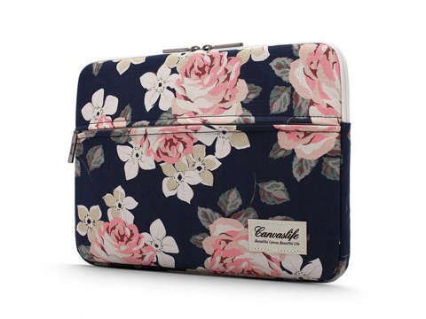 Etui pokrowiec Canvas torba do laptopa 15 do MacBook Air/ Pro White Rose