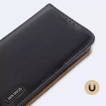 Etui portfel z blokadą RFID do iPhone 15 Plus Dux Ducis Hivo - czarne