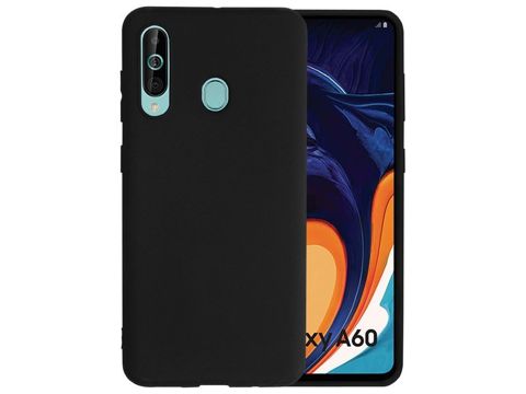 Etui silikonowe Alogy slim case do Samsung Galaxy A60 czarne + Szkło Alogy