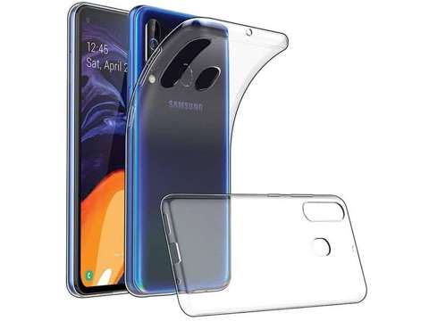 Etui silikonowe przezroczyste do Samsung Galaxy A60/M40 + Szkło Alogy