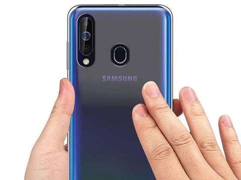 Etui silikonowe przezroczyste do Samsung Galaxy A60/M40 + Szkło Alogy