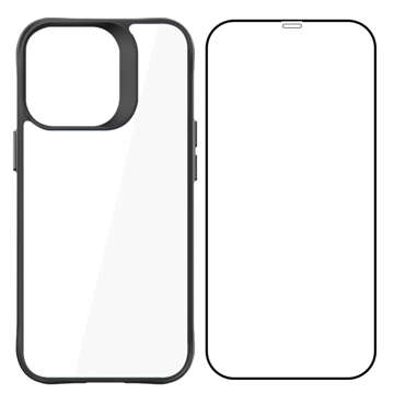 Etui +szkło ekran +obiektyw do iPhone 15 Pro Max Zestaw 3mk Comfort Set 4in1 case lens hartowane