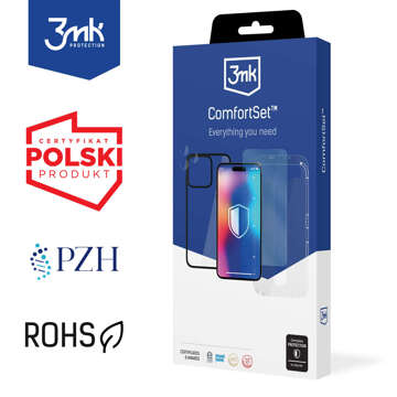 Etui +szkło ekran +obiektyw do iPhone 15 Pro Max Zestaw 3mk Comfort Set 4in1 case lens hartowane