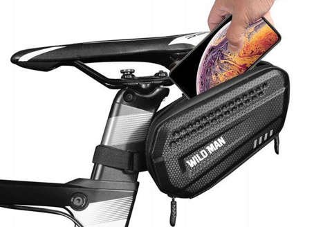 Etui torba sakwa na rower uchwyt rowerowy Wildman Bag ES7 1,2l Czarny