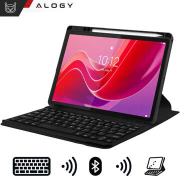 Etui z klawiaturą do Lenovo Tab M11 10.95" TB330FU / TB330XU / TB331FC klawiatura Bluetooth case Alogy Czarne + Szkło + Rysik