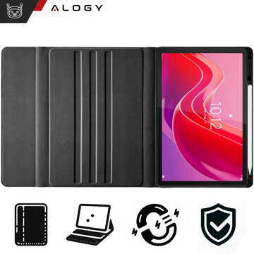 Etui z klawiaturą do Lenovo Tab M11 10.95" TB330FU / TB330XU / TB331FC klawiatura Bluetooth case Alogy Czarne + Szkło + Rysik