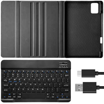 Etui z klawiaturą do Lenovo Tab M11 10.95" TB330FU / TB330XU / TB331FC klawiatura Bluetooth case Alogy Czarne + Szkło + Rysik