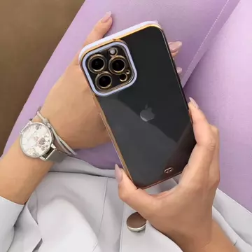 Fashion Case etui do Xiaomi Redmi Note 11 Pro żelowy pokrowiec ze złotą ramką biały