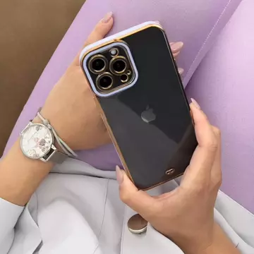 Fashion Case etui do iPhone 13 Pro żelowy pokrowiec ze złotą ramką czerwony