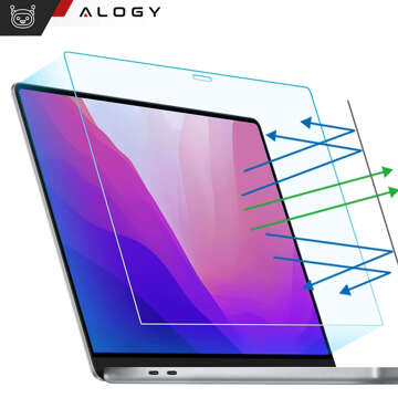 Folia ochronna Matowa na ekran do MacBook Pro 13, Air 13 M1 Alogy Screen Protect Film z filtrem Anti Blue