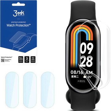 Folia ochronna x3 do Xiaomi Mi Band 8/ 8 NFC 3mk ARC na ekran Watch Protection™