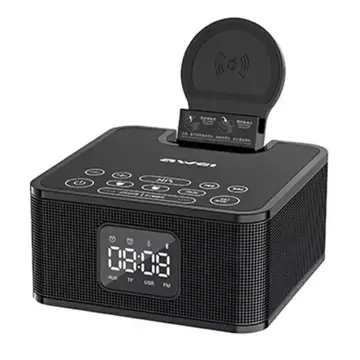 Głośnik AWEI Bluetooth Y332 + ład. indukcyjna czarny/black