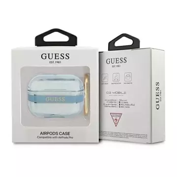 Guess  GUAPHHTSB AirPods Pro cover niebieski/blue Strap Collection