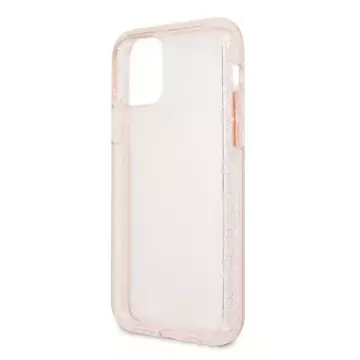 Guess GUHCN65PCGLPI iPhone 11 Pro Max różowy/pink hard case Glitter