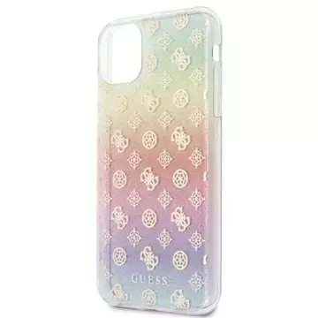 Guess GUHCN65PEOML iPhone 11 Pro Max multicolor hard case Iridescent 4G Peony