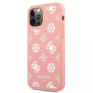 Guess GUHCP12LLSPEWPI iPhone 12 Pro Max 6,7" różowy/pink hard case Peony Collection