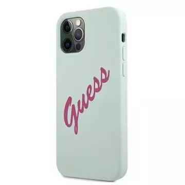 Guess GUHCP12MLSVSBF iPhone 12/12 Pro 6,1" niebieski fuksja/blue fuschia hardcase Silicone Vintage