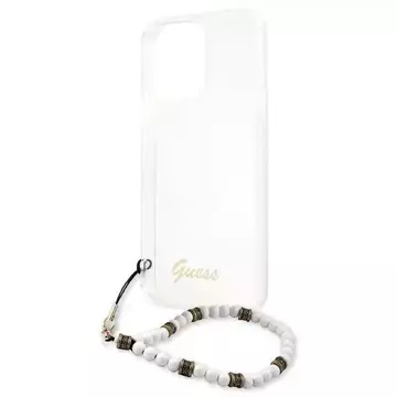 Guess GUHCP13LKPSWH iPhone 13 Pro / 13 6,1" Transparent hardcase White Pearl