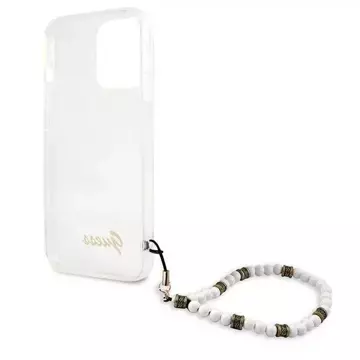 Guess GUHCP13LKPSWH iPhone 13 Pro / 13 6,1" Transparent hardcase White Pearl