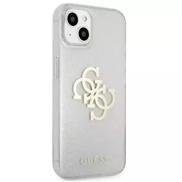 Guess GUHCP13SPCUGL4GTR iPhone 13 mini 5,4" transparent hard case Glitter 4G Big Logo