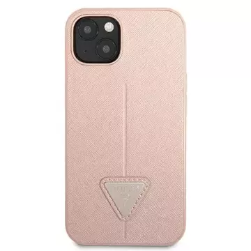 Guess GUHCP13SPSATLP iPhone 13 mini 5,4" różowy/pink hardcase SaffianoTriangle Logo